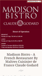 Mobile Screenshot of madisonbistro.com